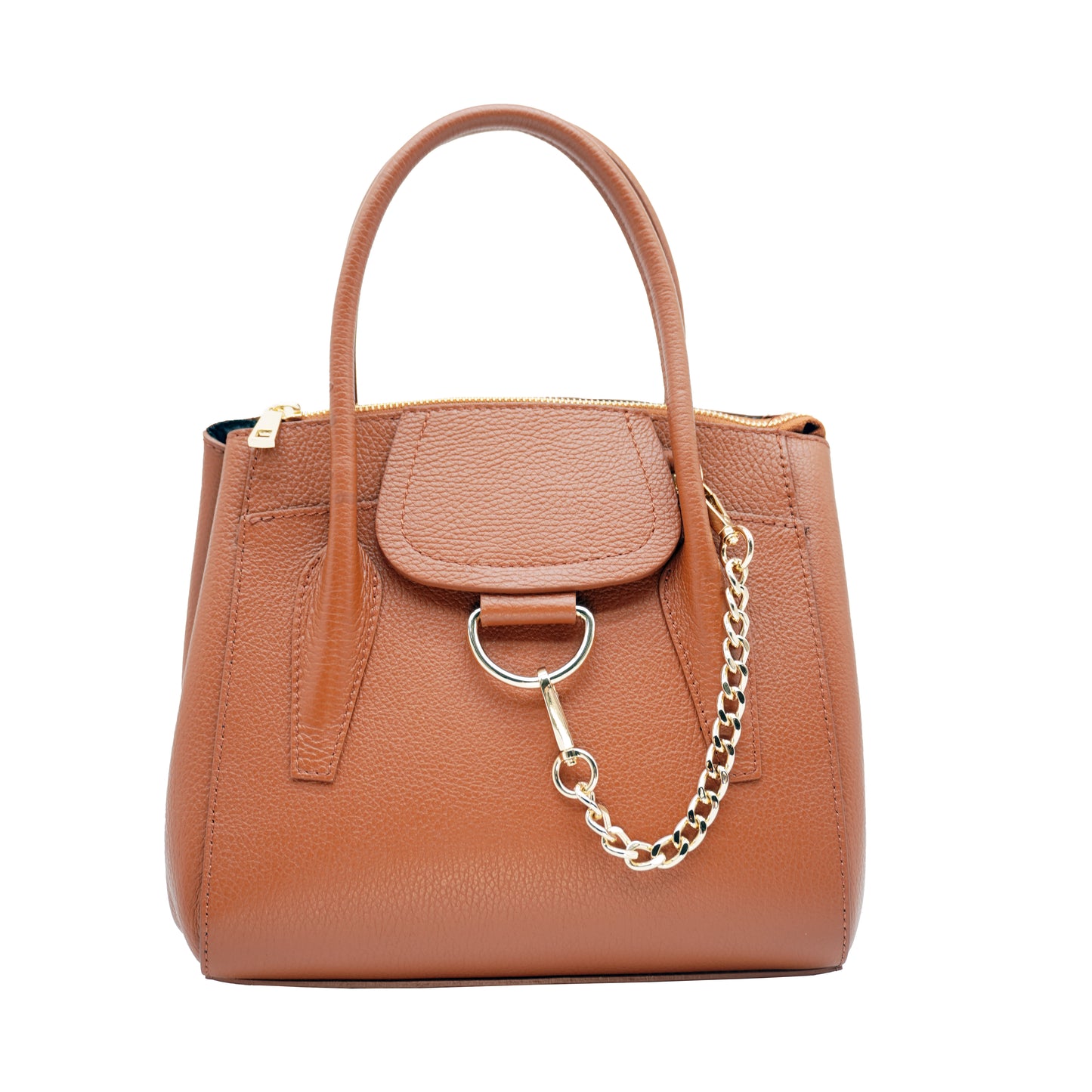 Chloe Chain Detail Leather Satchel Handbag