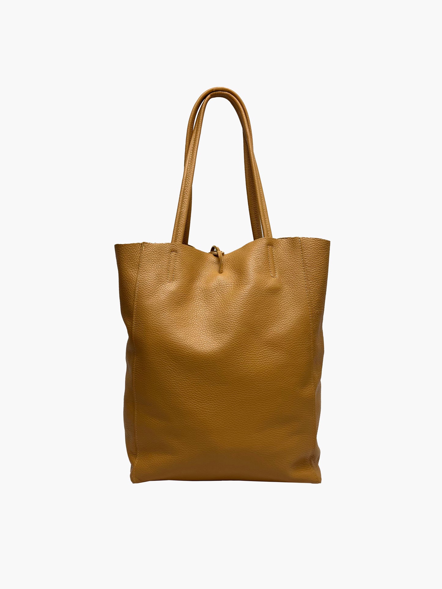 Hayden Italian Leather Tote Bag in Cognac