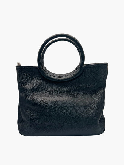 Isabella Soft Italian Leather Handbag in Black