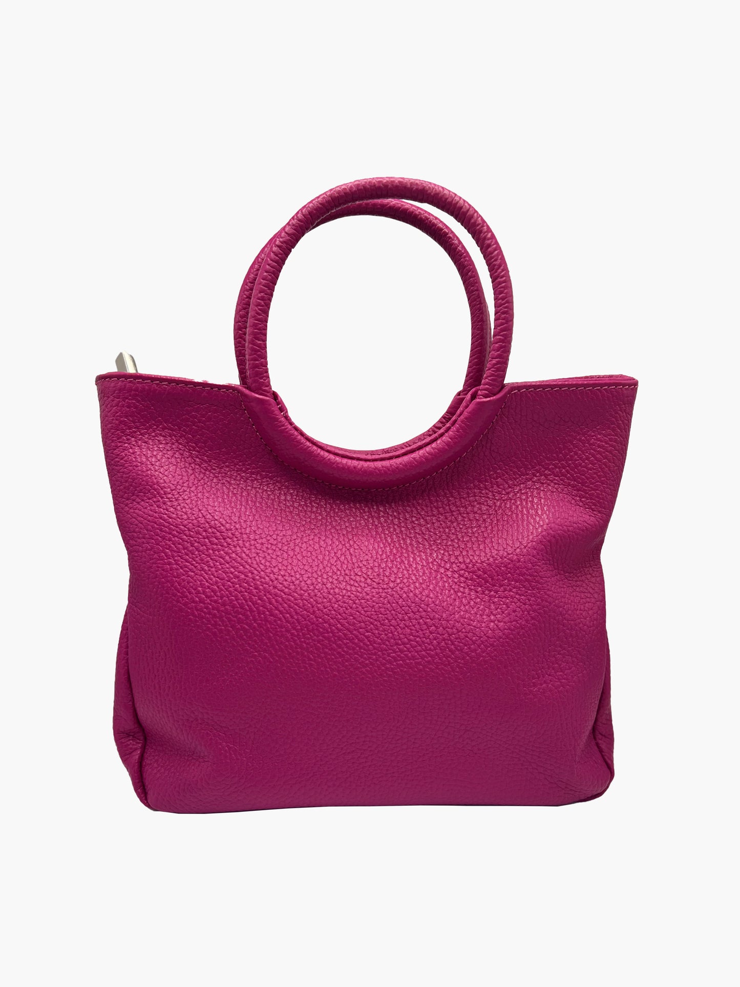 Isabella Soft Italian Leather Handbag in Fuchsia