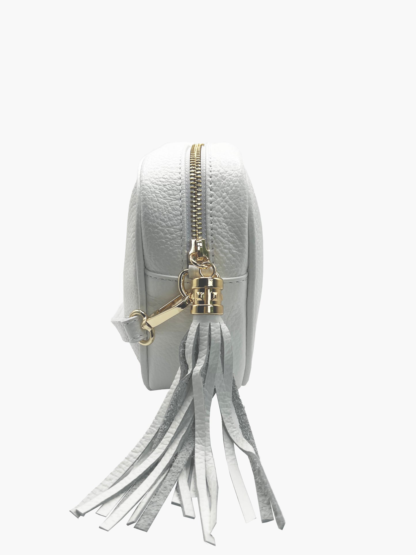 Carli Italian Leather Crossbody in White